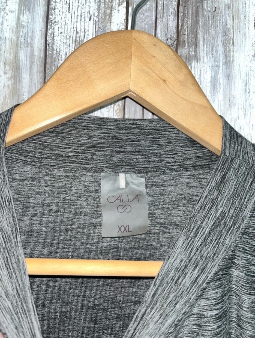 Calia by Carrie Underwood Gray Cropped Muscle Tank XXL Sleeveless Athletic Top - Picture 4 of 5